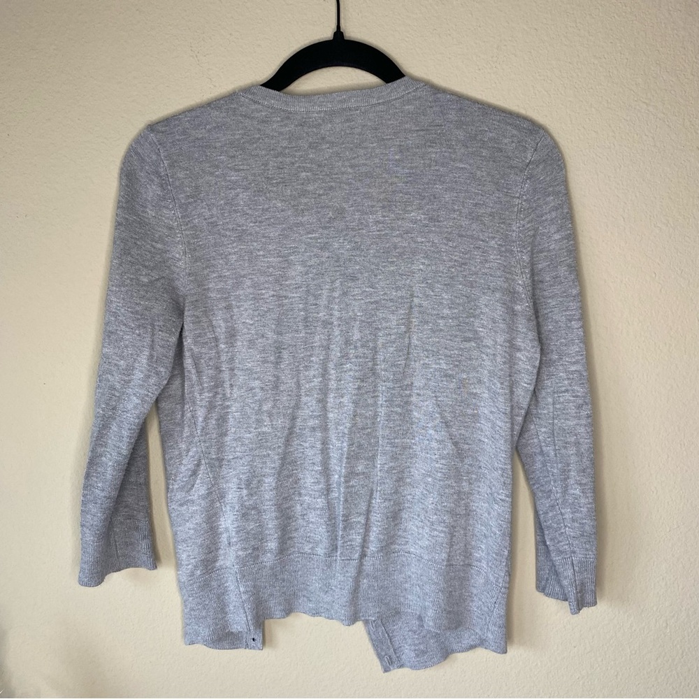 Halogen Gray Lightweight Button Down Cardigan Swe… - image 3